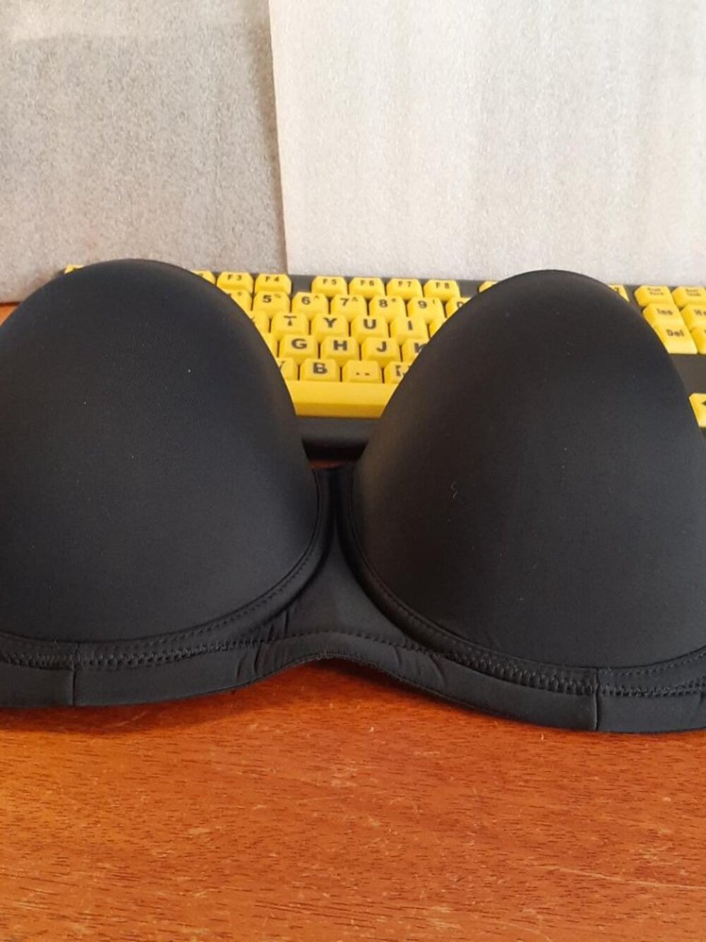 NEW ! Cleo By Panache Faith Plunge Strapless Underwire Bra Noir Size 42D